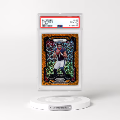 2023 Panini Prizm #339 CJ Stroud - Lazer Prizm (PSA 10 GEM MINT)