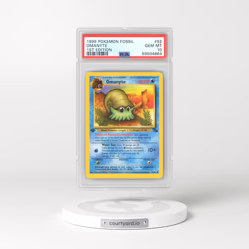 1999 Fossil #52 Omanyte - 1st Edition (PSA 10 GEM MINT)