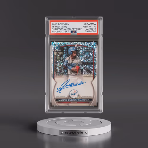 2023 Bowman Chrome Prospect Autographs #CPAMMA Mairoshendrick Martinus - Speckle Refractor (PSA 10 G