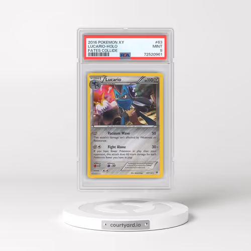 2016 Pokémon XY Fates Collide #63 Lucario - Holo (PSA 9 MINT)