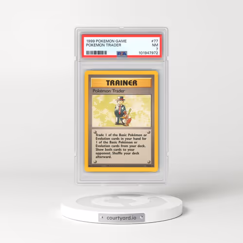 1999 Pokémon Game #77 Pokemon Trader (PSA 7 NM)