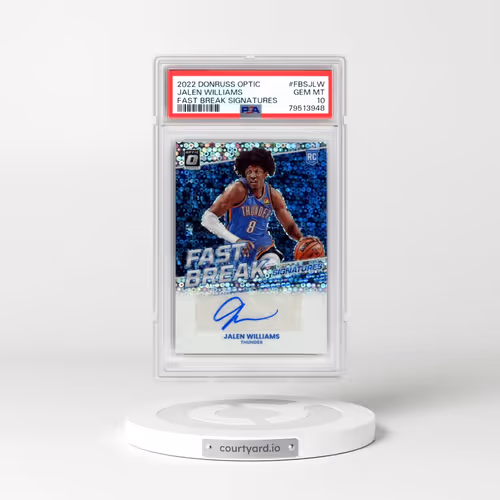 2022 Panini Donruss Optic Fast Break Signatures #FBSJLW Jalen Williams (PSA 10 GEM MINT)
