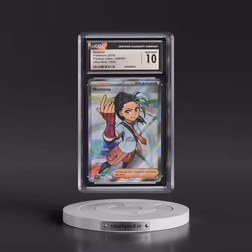 2024 Paldean Fates - PAF EN #229/091 Nemona - Ultra Rare Holo (CGC 10 GEM MINT)