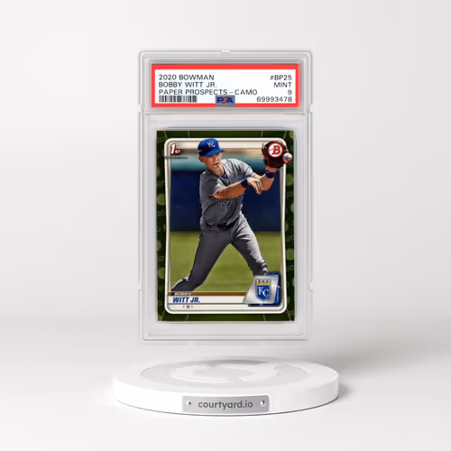2020 Bowman Paper Prospects #BP25 Bobby Witt Jr. - Camo (PSA 9 MINT)