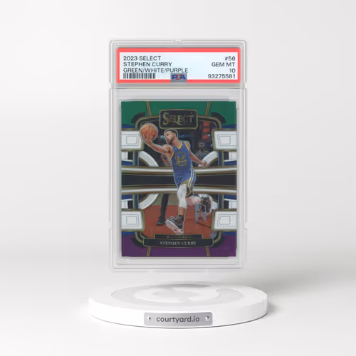 2023 Panini Select #56 Stephen Curry - Green/White/Purple Prizm (PSA 10 GEM MINT)