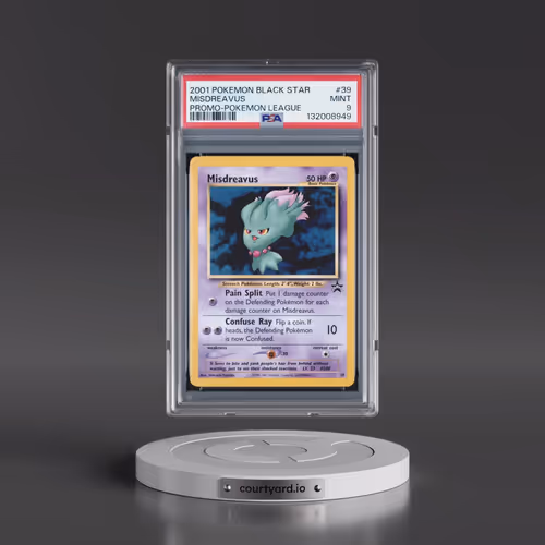 2001 Pokémon Promo Black Star #39 Misdreavus - Pokemon League (PSA 9 MINT)