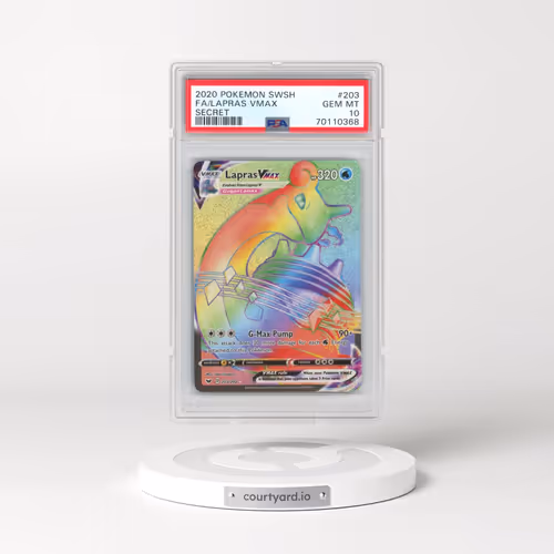 2020 Pokémon Sword & Shield #203 Lapras Vmax - Full Art Secret (PSA 10 GEM MINT)