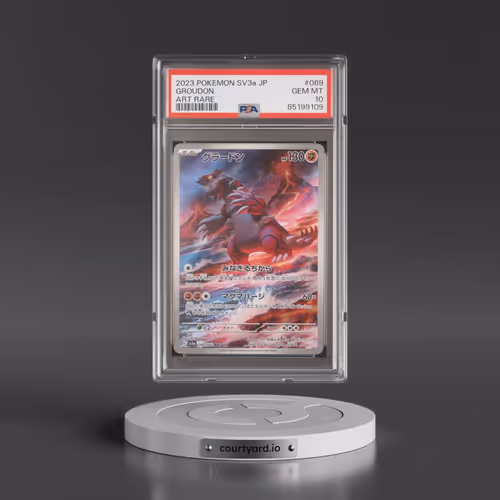 2023 Pokémon Sv3a-Raging Surf #069 Groudon - Art Rare (PSA 10 GEM MINT)