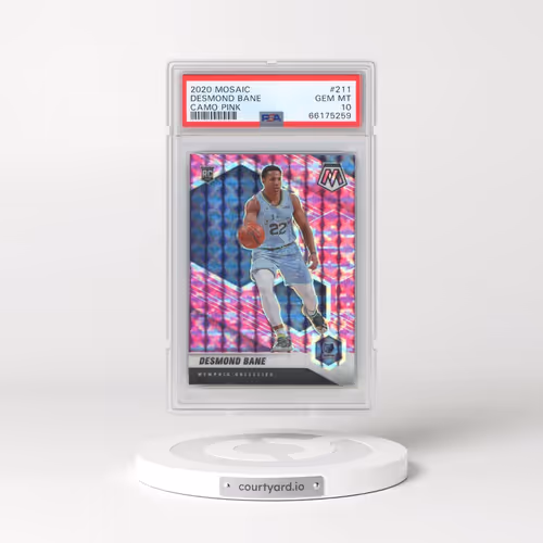 2020 Panini Mosaic #211 Desmond Bane - Camo Pink (PSA 10 GEM MINT)