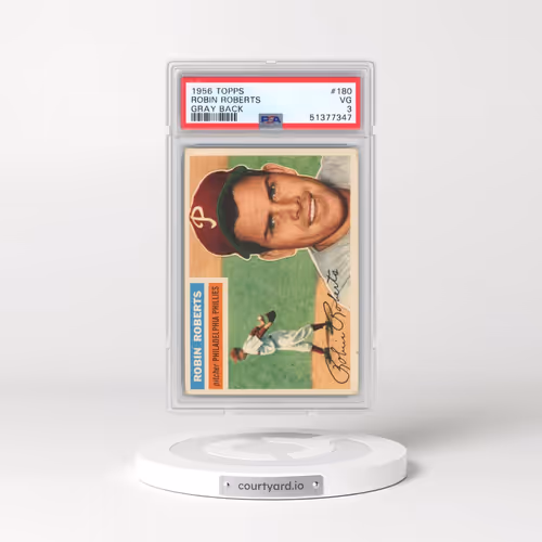 1956 Topps #180 Robin Roberts - Gray Back (PSA 3 VG)