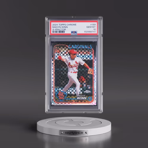 2024 Topps Chrome #189 Masyn Winn - X-Fractor (PSA 10 GEM MINT)