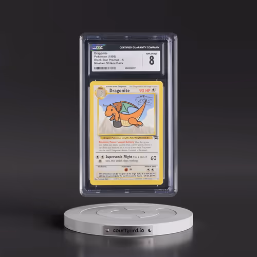1999 Black Star Promos #5 Dragonite - Mewtwo Strikes Back (CGC 8 NM-MT)