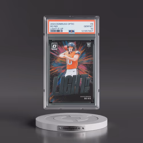 2024 Panini Donruss Optic Light It Up #6 Bo Nix (PSA 10 GEM MINT)