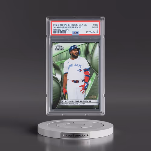 2025 Topps Chrome Black #102 Vladimir Guerrero Jr. - Green Wave (PSA 9 MINT)