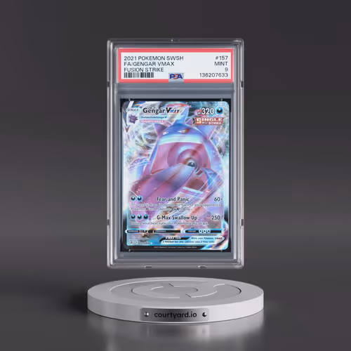 2021 Pokémon Sword & Shield Fusion Strike #157 Gengar Vmax - Full Art (PSA 9 MINT)