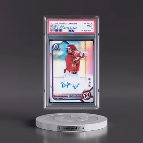 2022 Bowman Chrome Prospect Autographs #CPADL Daylen Lile - Refractor (PSA 9 MINT)