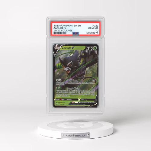 2020 Pokémon Sword & Shield Vivid Voltage #022 Zarude V - Holo (PSA 10 GEM MINT)