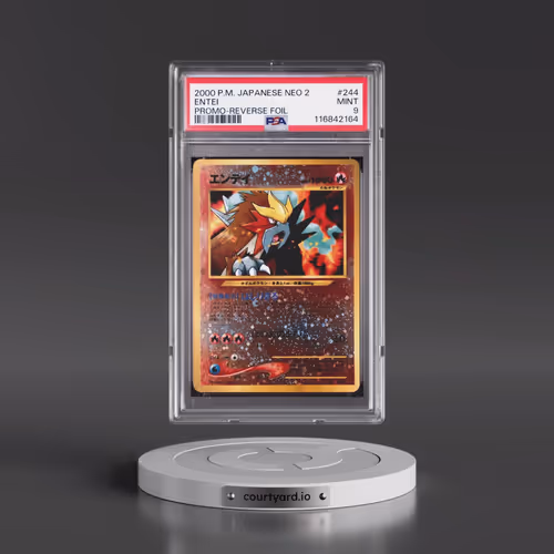 2000 Pokémon Neo 2 Promo #244 Entei - Reverse Foil (PSA 9 MINT)