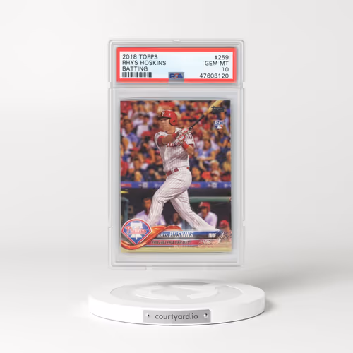 2018 Topps #259 Rhys Hoskins - Batting (PSA 10 GEM MINT)