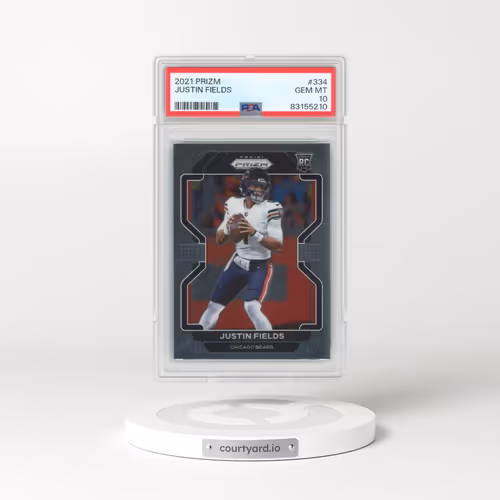 2021 Panini Prizm #334 Justin Fields (PSA 10 GEM MINT)