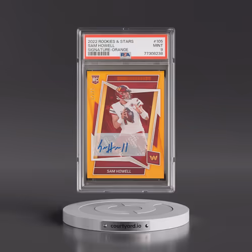 2022 Panini Rookies & Stars #105 Sam Howell - Signature-Orange (PSA 9 MINT)