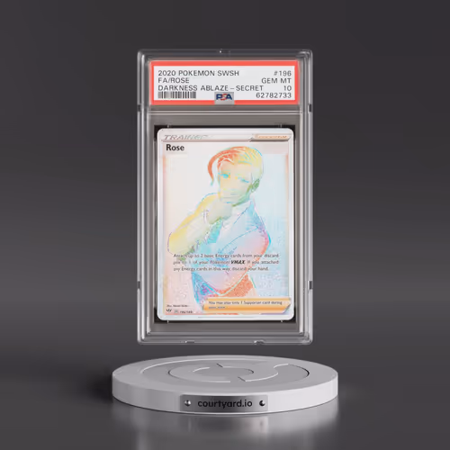 2020 Pokémon Sword & Shield Darkness Ablaze #196 Rose - Full Art Secret (PSA 10 GEM MINT)