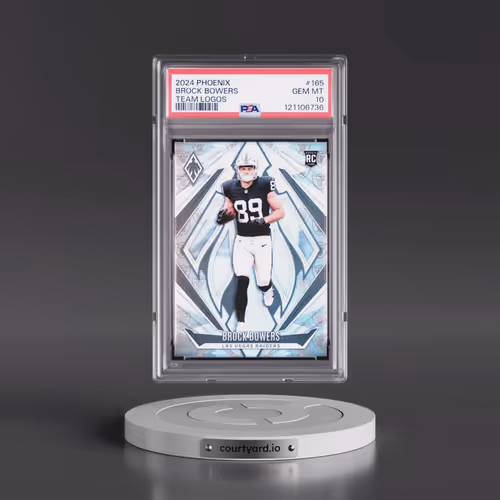 2024 Panini Phoenix #165 Brock Bowers - Team Logos (PSA 10 GEM MINT)