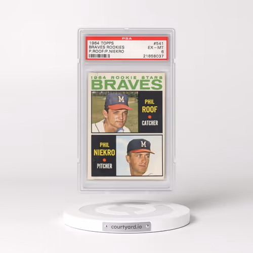 1964 Topps #541 Braves Rookies - Phil Roof/Phil Niekro (PSA 6 EX-MT)