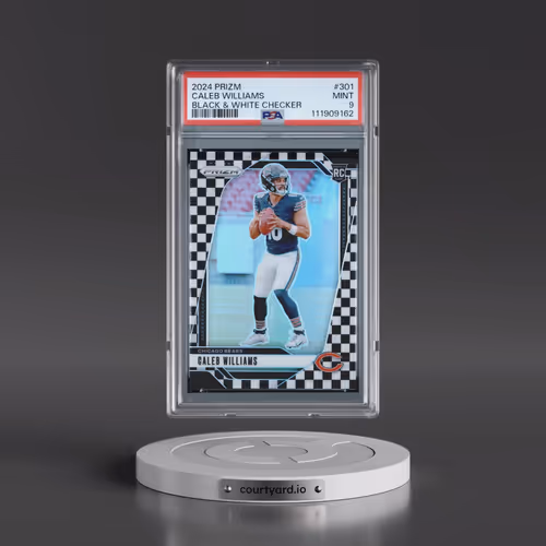2024 Panini Prizm #301 Caleb Williams - Black & White Checker (PSA 9 MINT)