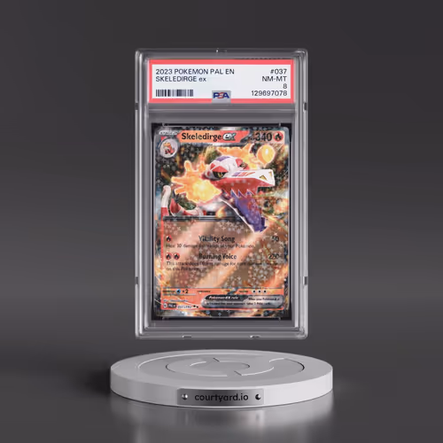 2023 Pokémon Pal EN-Paldea Evolved #037 Skeledirge EX - Holo (PSA 8 NM-MT)