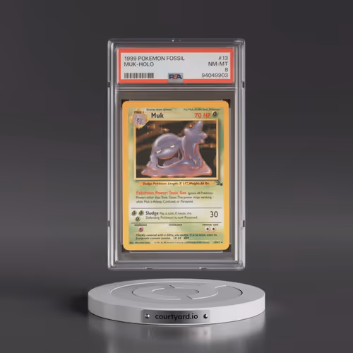 1999 Pokémon Fossil #13 Muk - Holo (PSA 8 NM-MT)