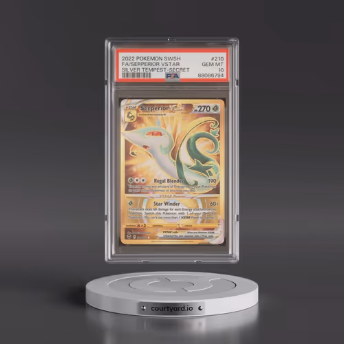 2022 Pokémon Sword & Shield Silver Tempest #210 Serperior Vstar - Full Art Secret (PSA 10 GEM MINT)