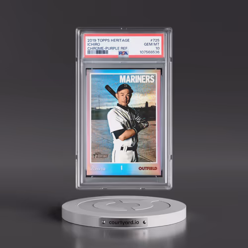 2019 Topps Heritage #725 Ichiro - Chrome-Purple Refractor (PSA 10 GEM MINT)