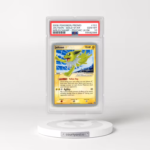 2008 Pokémon World Championships Promo #101 Jolteon-Gold Star - Psychic Lock (PSA 10 GEM MINT)