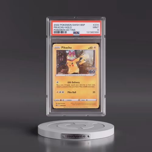 2022 Pokémon Swsh Black Star Promo #234 Pikachu - Holo Pokemon Go Tins (PSA 9 MINT)