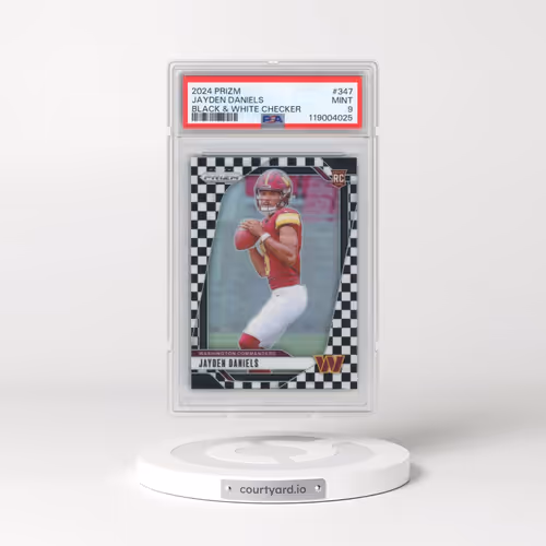 2024 Panini Prizm #347 Jayden Daniels - Black & White Checker (PSA 9 MINT)
