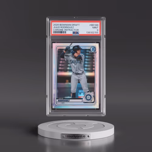 2020 Bowman Draft #BD188 Julio Rodriguez - Chrome-Refractor (PSA 9 MINT)