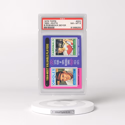 1975 Topps #202 1964-MVP's - Brooks Robinson/Ken Boyer (PSA 8 NM-MT)