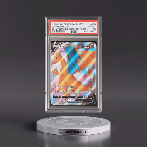 2020 Pokémon Swsh Black Star Promo #050 Charizard V - Holo Champion's Path Elite Trainer Box (PSA 10