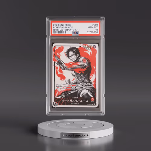2023 One Piece OP03-Pillars of Strength #001 Portgas D. Ace - Alternate Art (PSA 10 GEM MINT)
