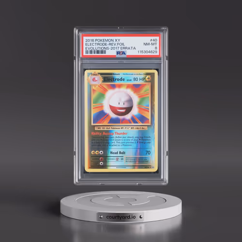 2016 Pokémon XY Evolutions #40 Electrode - Reverse Foil 2017 Errata (PSA 8 NM-MT)