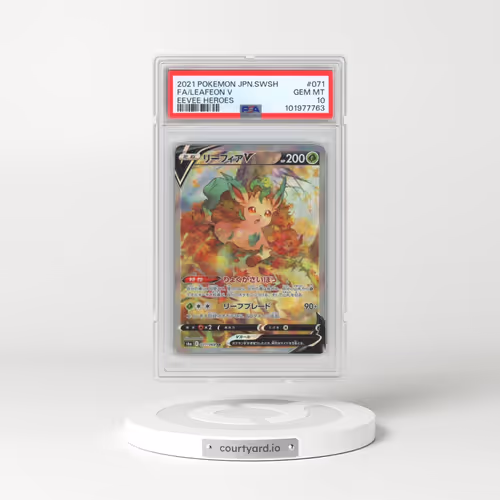 2021 Pokémon Sword & Shield Eevee Heroes #071 Leafeon V - Holo Full Art (PSA 10 GEM MINT)