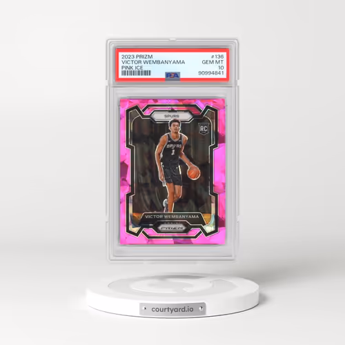 2023 Panini Prizm #136 Victor Wembanyama - Pink Ice (PSA 10 GEM MINT)