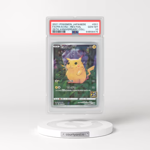 2021 Pokémon 25th Anniversary Collection #001 Pikachu - Full Art Reverse Foil (PSA 10 GEM MINT)