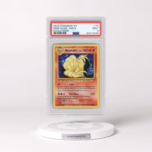 2016 Pokémon XY Evolutions #15 Ninetales - Holo (PSA 9 MINT)