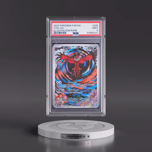 2023 Pokémon Par EN-Paradox Rift #205 Yveltal - Illustration Rare (PSA 9 MINT)