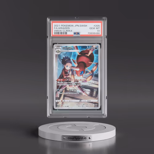 2021 Pokémon Sword & Shield Vmax Climax #205 Ariados - Full Art (PSA 10 GEM MINT)