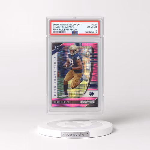 2020 Panini Prizm Draft Picks #124 Chase Claypool - Pink Pulsar Prizm (PSA 10 GEM MINT)