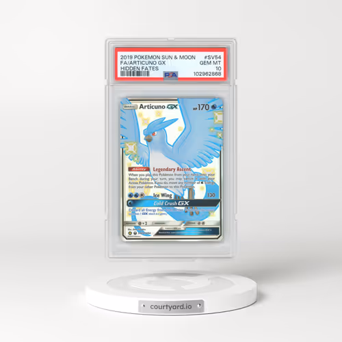 2019 Pokémon Sun & Moon Hidden Fates #SV54 Articuno GX - Holo Full Art (PSA 10 GEM MINT)