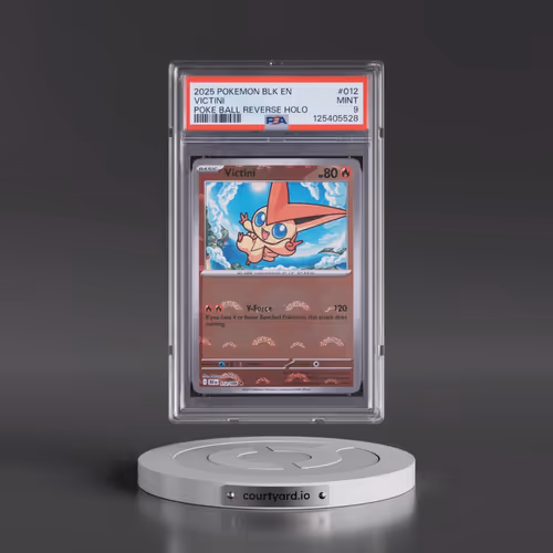 2025 Pokémon Blk EN-Black Bolt #012 Victini - Reverse Holo Poke Ball (PSA 9 MINT)